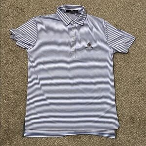 Ralph Lauren Blue and White Polo Shirt with Stripes